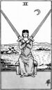 Two of Swords from the Waite Smith Tarot Deck