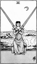 Two of Swords from the Waite Smith Tarot Deck