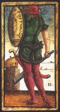 Postumio from the Sola Busca Tarot Deck