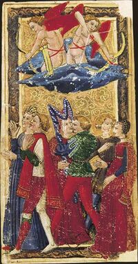 The Lovers from the Medieval Tarocchi Deck Fragment Deck