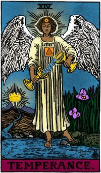 Temperance from the Vivid Waite Smith Deck