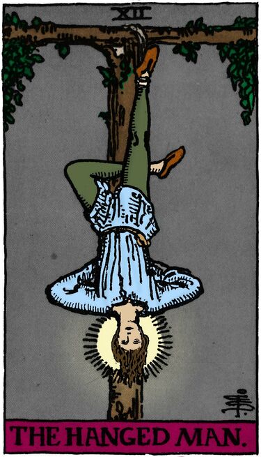The Hanged Man from the Vivid Waite Smith Deck