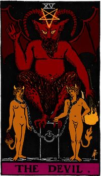 The Devil from the Vivid Waite Smith Tarot Deck