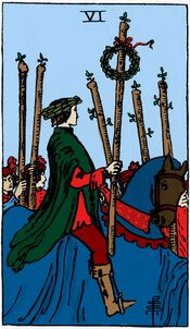 Six of Wands from the Vivid Waite Smith Tarot Deck