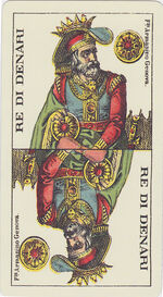Knight of Coins from the Tarot Genoves Tarot Deck