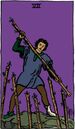 Seven of Wands from the Vivid Waite Smith Tarot Deck
