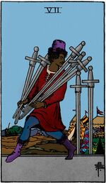 Seven of Swords from the Vivid Waite Smith Deck