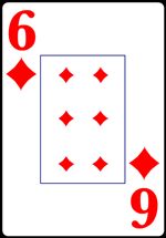 Six of Diamonds from the Normal Playing Card Deck