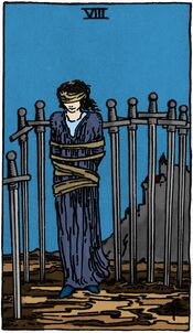 Eight of Swords from the Vivid Waite Smith Deck