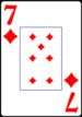 Seven of Diamonds from the Normal Playing Card Deck