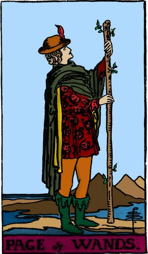 Page of Wands from the Vivid Waite Smith Deck