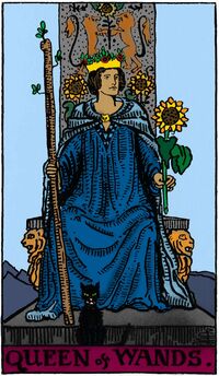 Queen of Wands from the Vivid Waite Smith Deck