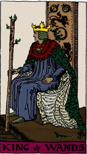 King of Wands from the Vivid Waite Smith Deck
