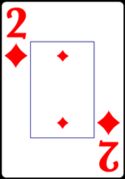 Two of Diamonds from the Normal Playing Card Deck