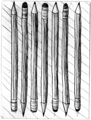 Seven of Pencils from the Uncarrot Tarot Deck