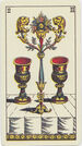 Two of Cups from the Tarot Genoves Tarot Deck