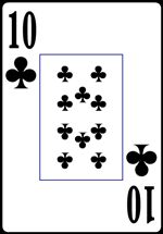 Read about Ten of Clubs from the Normal Playing Card Deck