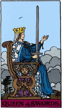 Queen of Swords from the Vivid Waite Smith Deck