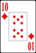 Ten of Diamonds from the Normal Playing Card Deck