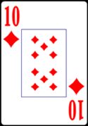 Ten of Diamonds from the Normal Playing Card Deck