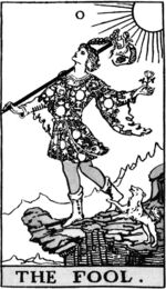 The Fool from the Waite Smith Tarot Deck