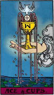 Ace of Cups from the Vivid Waite Smith Tarot Deck