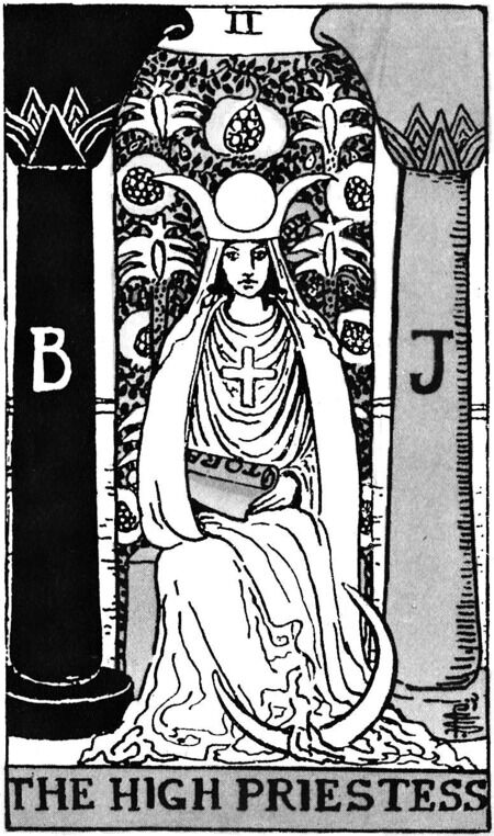The High Priestess from the Rider Waite Smith Tarot Deck