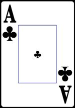 Ace of Clubs from the Normal Playing Card Deck