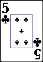 Five of Clubs from the Normal Playing Card Deck