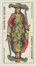 Page of Swords from the Tarot Genoves Deck