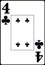 Four of Clubs from the Normal Playing Card Deck