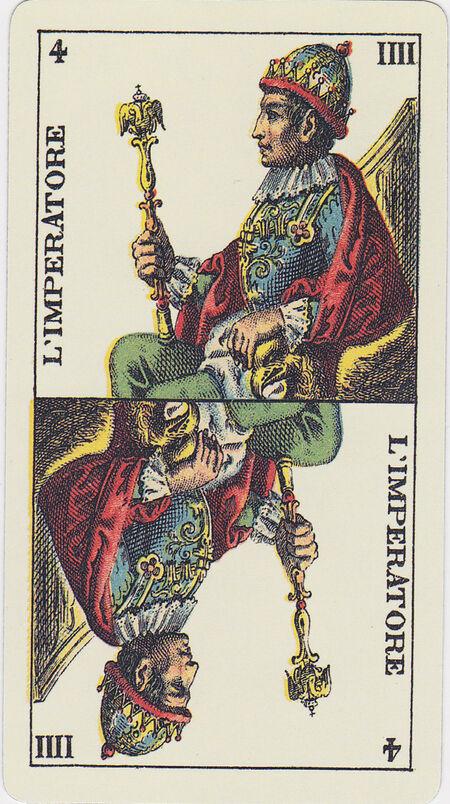The Emperor from the Tarot Genoves Deck