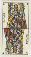 The Pope from the Tarot Genoves Tarot Deck