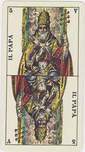 The Pope from the Tarot Genoves Deck