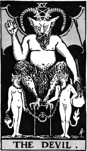 The Devil from the Waite Smith Tarot Deck