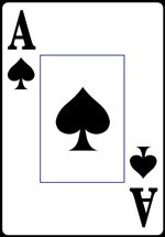 Ace of Spades from the Normal Playing Card Deck