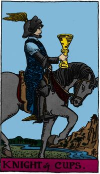 Knight of Cups from the Vivid Waite Smith Deck
