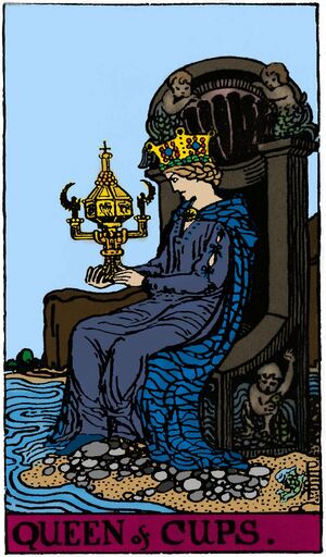 Queen of Cups from the Vivid Waite Smith Tarot Deck