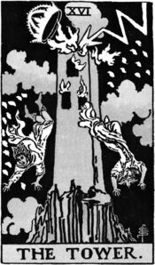 The Tower from the Waite Smith Tarot Deck
