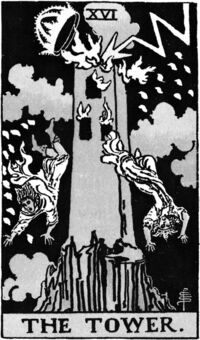 The Tower from the Rider Waite Smith Tarot Deck