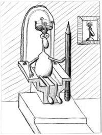 King of Pencils from the Uncarrot Tarot Deck