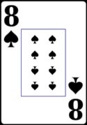 Eight of Spades from the Normal Playing Card Deck