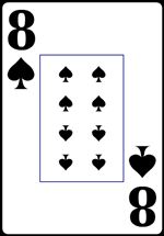 Eight of Spades from the Normal Playing Card Deck