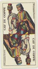 Knight of Cups from the Tarot Genoves Tarot Deck