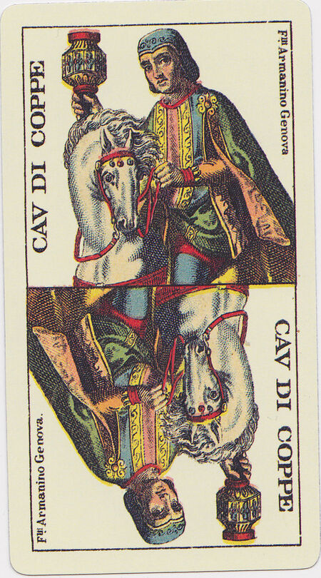 Knight of Cups from the Tarot Genoves Deck