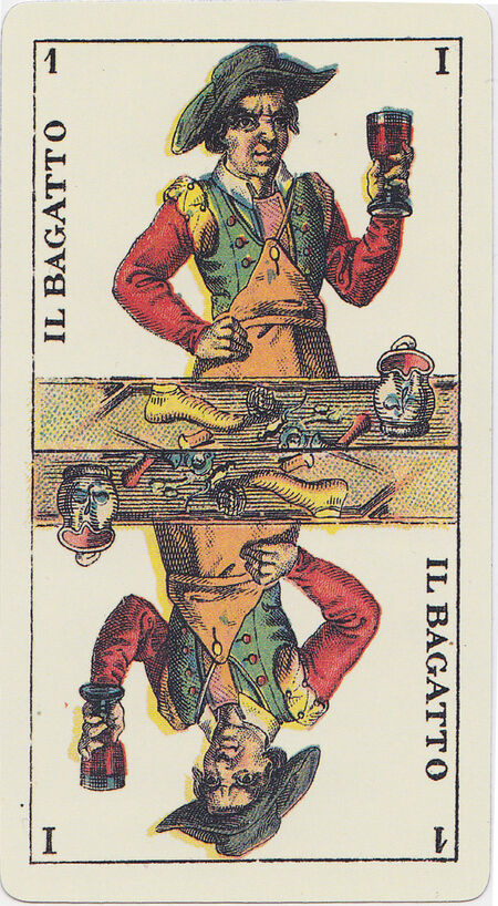 The Magician from the Tarot Genoves Deck