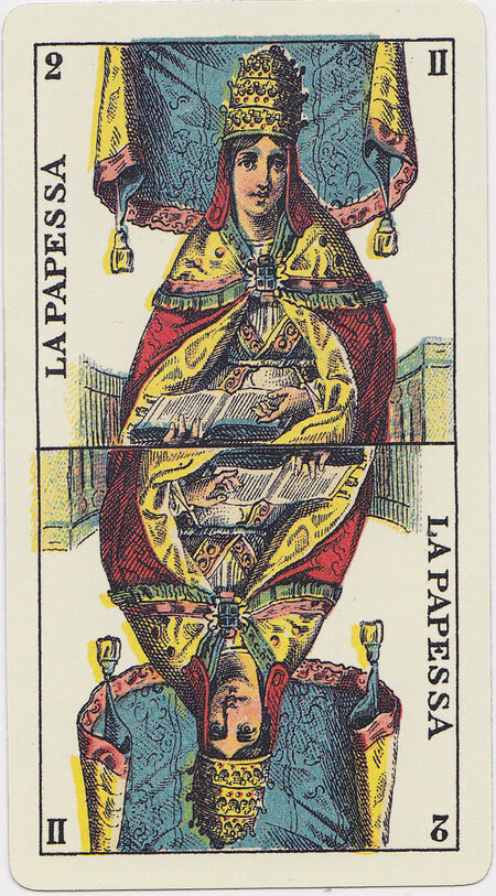 The Papess from the Tarot Genoves Deck